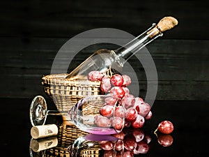 Grapes wine