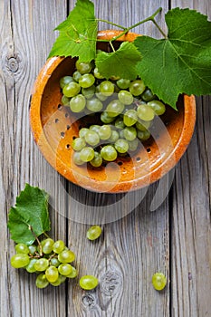 Grapes in a yellow bowl