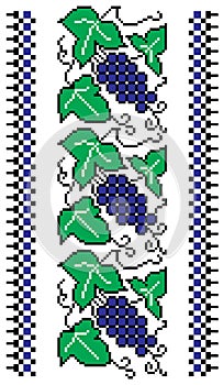 Grapevine needlepoint border photo