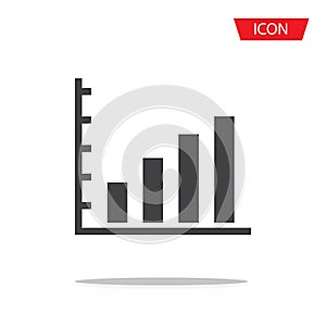 Graph bar graph vector icon,growing graph icon