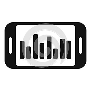 Graph chart icon simple vector. Business people