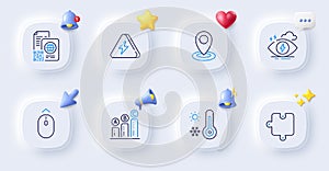 Graph chart, Qr code and Stress line icons. For web app, printing. Vector