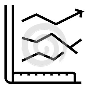 Graph chart speaker icon outline vector. Seminar presentation