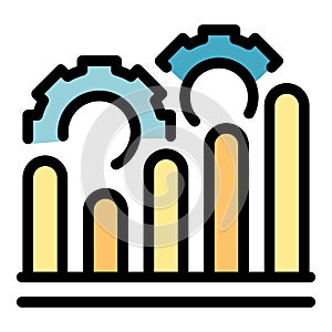 Graph chat icon vector flat