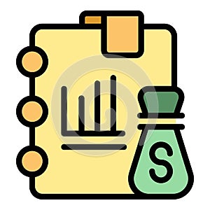 Graph collateral icon vector flat