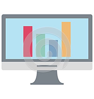 Graph Color isolated Color isolated Vector Icon that can be easily modified or edit