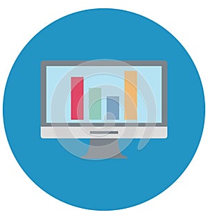 Graph Color isolated Color isolated Vector Icon that can be easily modified or edit