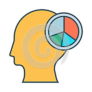 Graph color line icon