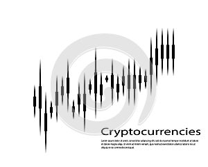 Graph of cryptocurrency. Graphics and analytics of cryptography. vector illustration