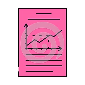 graph data science icon color illustration