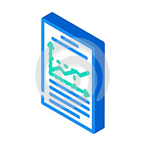 graph data science isometric icon vector illustration
