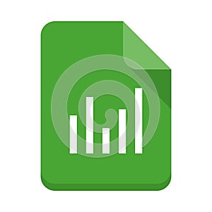 Graph File vector flat icon