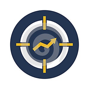 Graph flat vector icon which can easily modify or edit