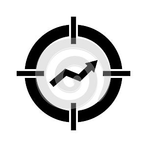 Graph flat vector icon which can easily modify or edit