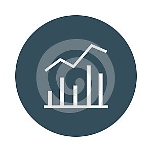 Graph glyph flat vector icon