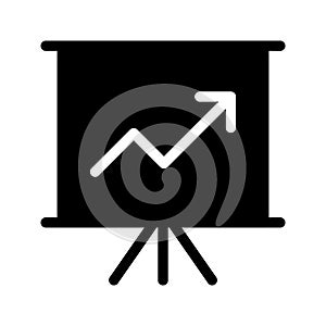 Graph glyph flat vector icon