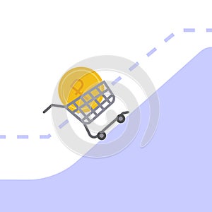 The graph of the growth of the ruble
