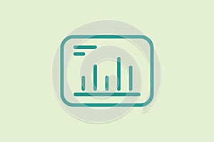 Graph icon. icon related to UI elements. suitable for web site, app, user interfaces,element, printable etc. line icon style.