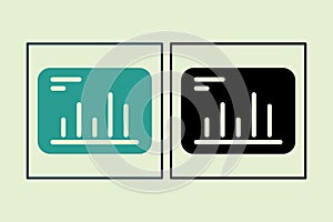 Graph icon. icon related to UI elements. suitable for web site, app, user interfaces,element, printable etc. solid icon style.