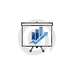Graph Icon in trendy flat style. business graph. data growth diagram