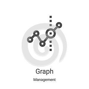 graph icon vector from management collection. Thin line graph outline icon vector illustration. Linear symbol for use on web and