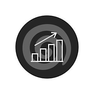 Graph icon vector. Simple graph sign in modern design style for web site and mobile app. EPS10