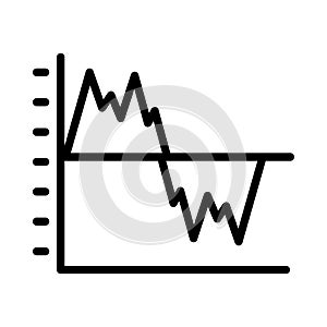 Graph vector thin line icon