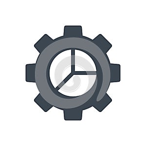 Graph vector glyph colour icon