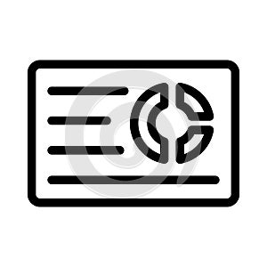 Graph vector thin line icon