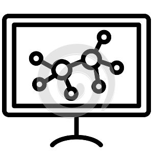 Graph Isolated Line Vector Icon that can be easily modified or edited.