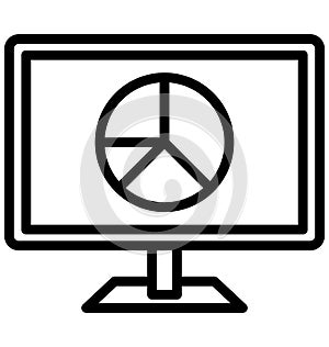 Graph Isolated Line Vector Icon that can be easily modified or edited.