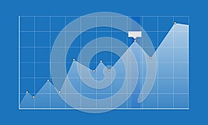 Graph line chart financial statistic Infographics and diagnostics, charts and schemes vector. Business vector element