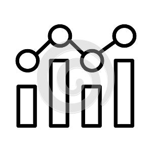 Graph thin line vector  icon