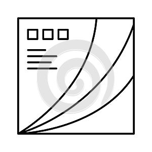 Graph line vector icon which can easily modify or edit