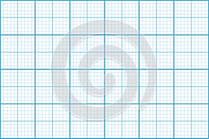 Graph paper pattern. Blue grid lines. Square layout. Vector background.