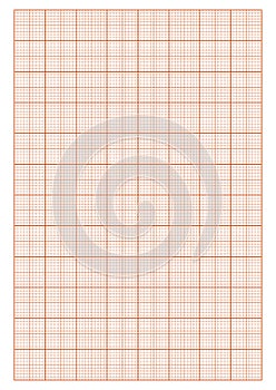 Graph paper. Printable millimeter grid paper with color lines. Geometric pattern for school, technical engineering line