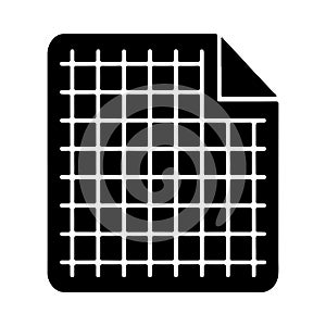 Graph Paper Sheet Technical Icons