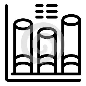 Graph passcode fail icon outline vector. Attack broken