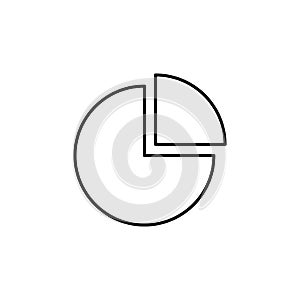 graph pie icon. Element of simple icon for websites, web design, mobile app, info graphics. Thin line icon for website design and