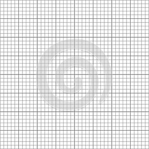 Graph plotting grid paper. Millimeter paper. Simple blank sheet in cells. Squared grating background. Vector seamless pattern. Geo