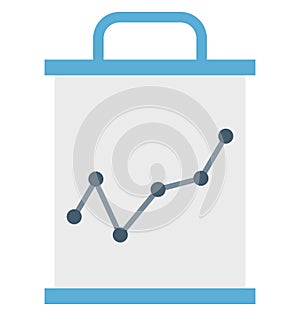 Graph Presentation Color Isolated Vector Icon that can be easily modified or edit