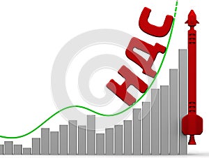 Graph of rapid growth in the value of VAT (Value Added Tax) (Russian language)