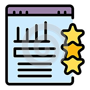 Graph rating icon vector flat