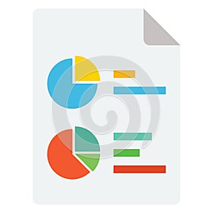 Graph Report  Color Vector Icon which can easily modify or edit