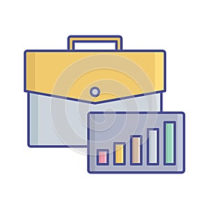 Graph report flat vector icon which can easily modify or edit