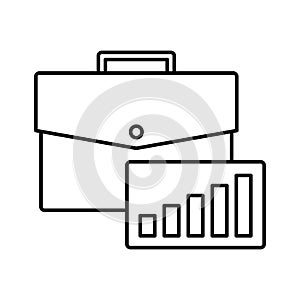 Graph report flat vector icon which can easily modify or edit