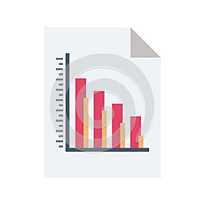 Graph report Isolated Vector icon which can easily modify or edit