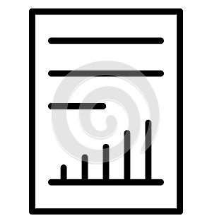 Graph report Isolated Vector Icon which can easily modify or edit