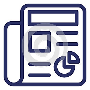 Graph Report  Isolated Vector Icon which can easily modify or edit