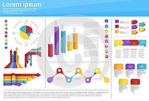 Graph Set Finance Diagram Infographic Icon Financial Business Chart